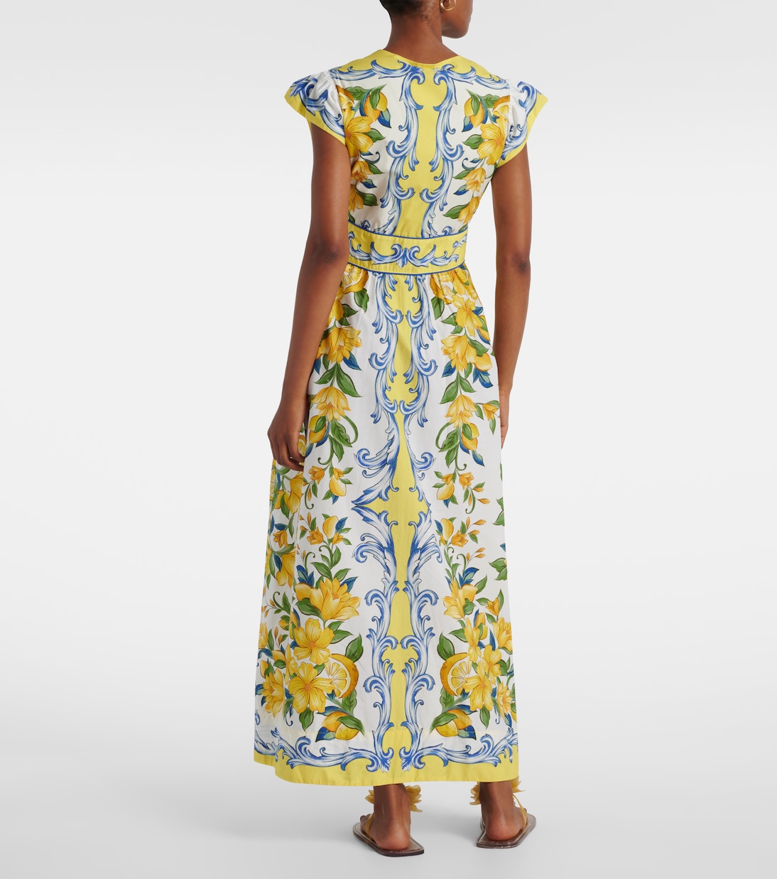 Robe midi imprimée en coton | Farm Rio