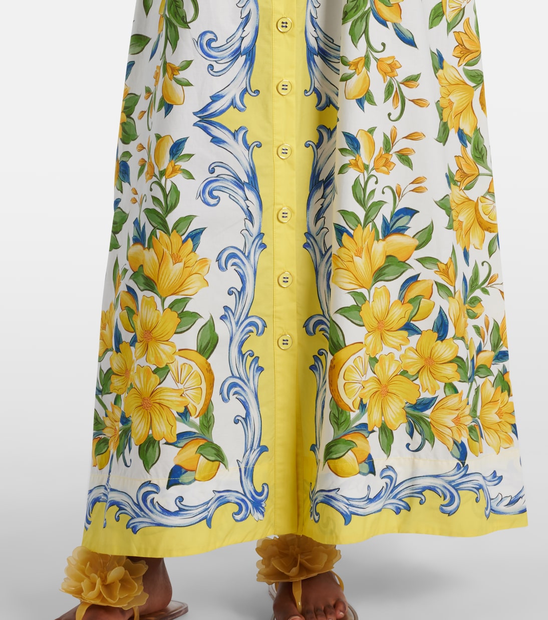 Robe midi imprimée en coton | Farm Rio