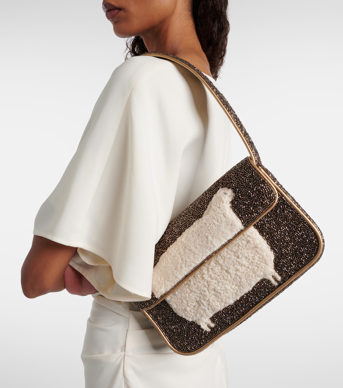 Tommy beaded shoulder bag | Staud