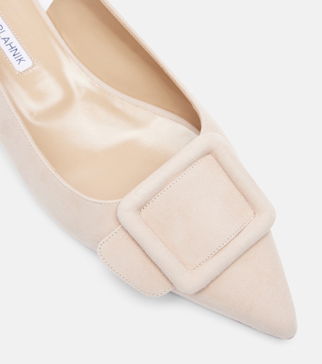 Maylura suede slingback flats | Manolo Blahnik