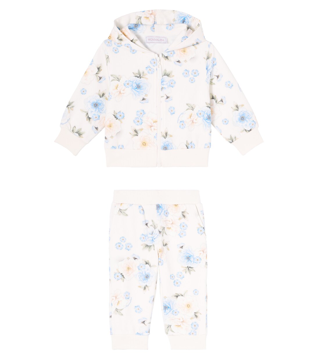 Baby floral hoodie and sweatpants set | Monnalisa