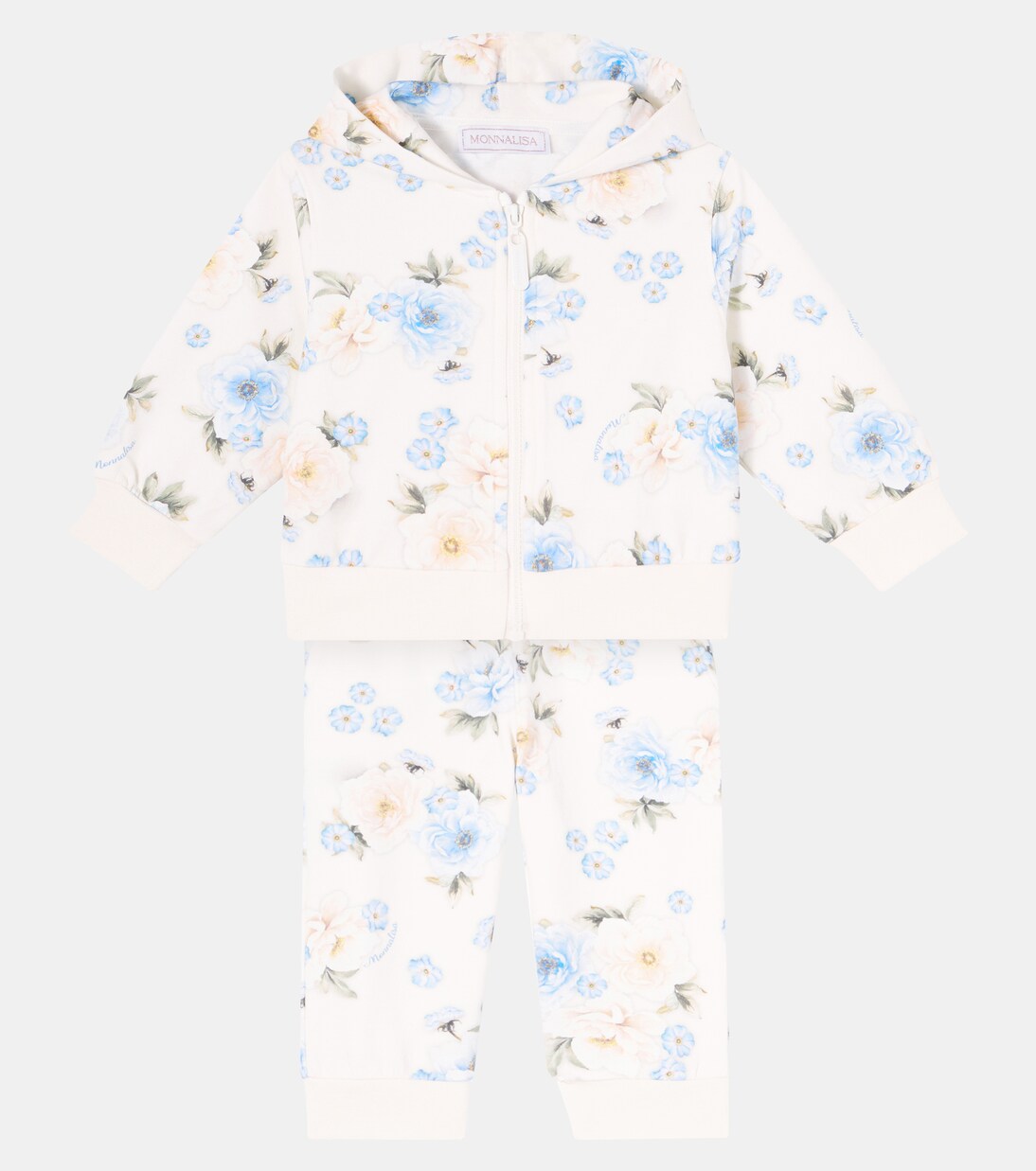 Baby floral hoodie and sweatpants set | Monnalisa