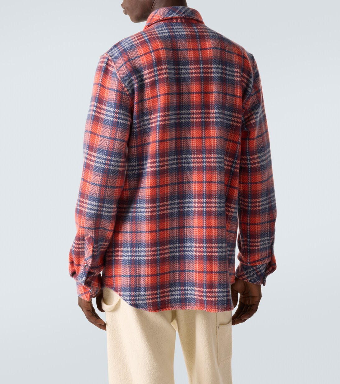 Americana cashmere shirt with amethyst | God's True Cashmere