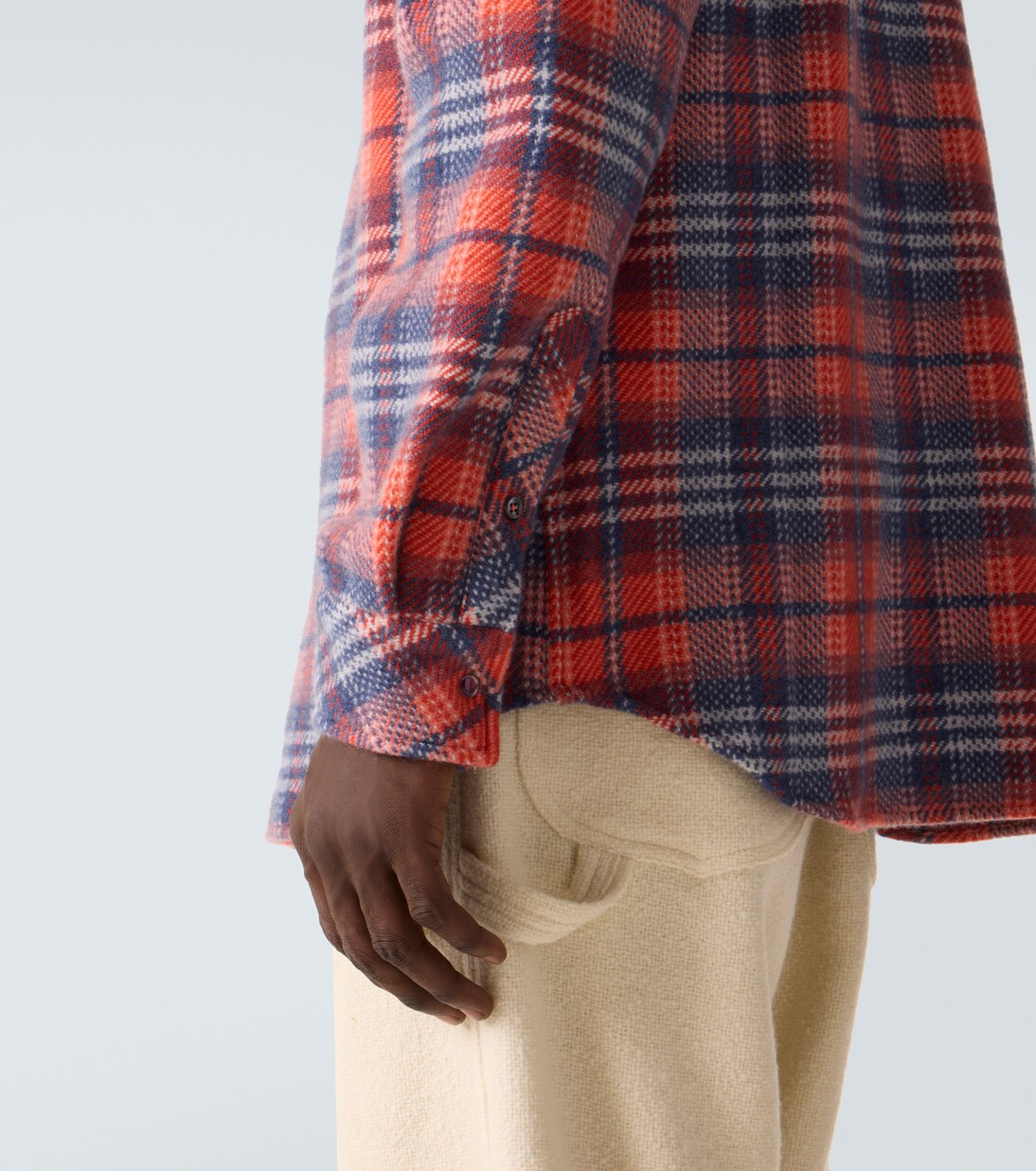 Americana cashmere shirt with amethyst | God's True Cashmere