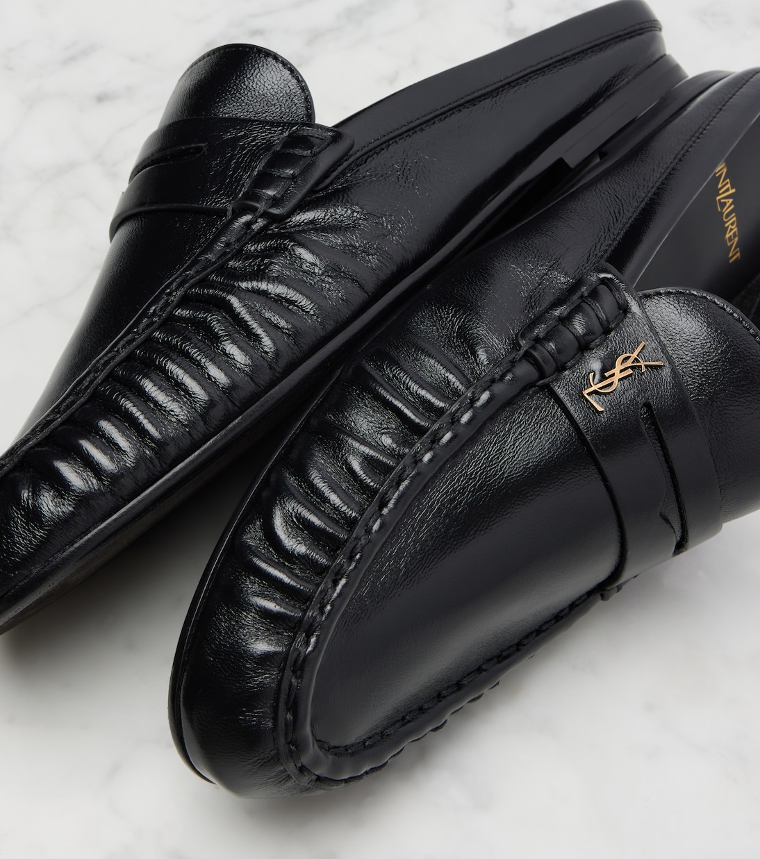 Le Loafer leather mules | Saint Laurent