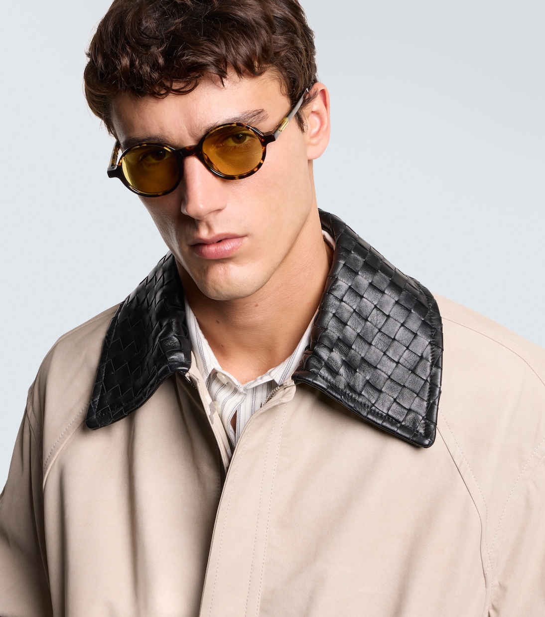 Lunettes de soleil Slim Ribbon rondes | Bottega Veneta