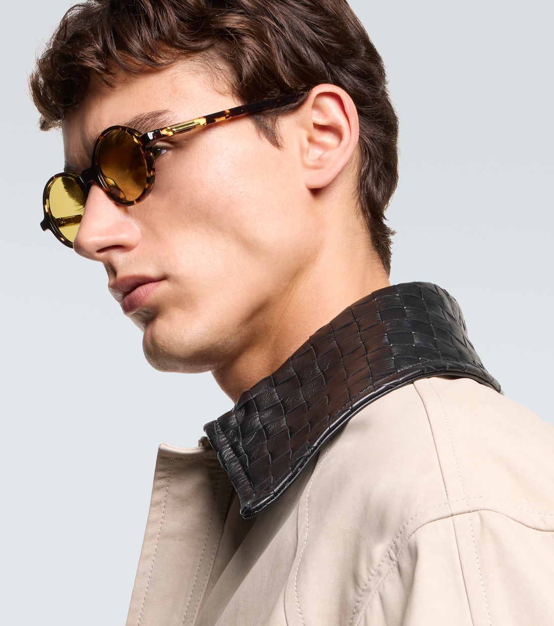 Lunettes de soleil Slim Ribbon rondes | Bottega Veneta