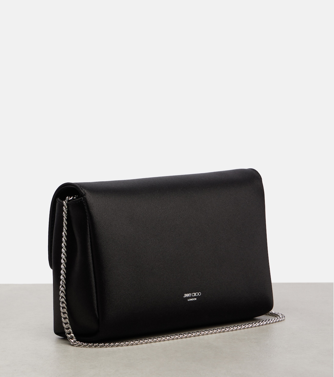 Soft Bow Mini embellished satin clutch | Jimmy Choo