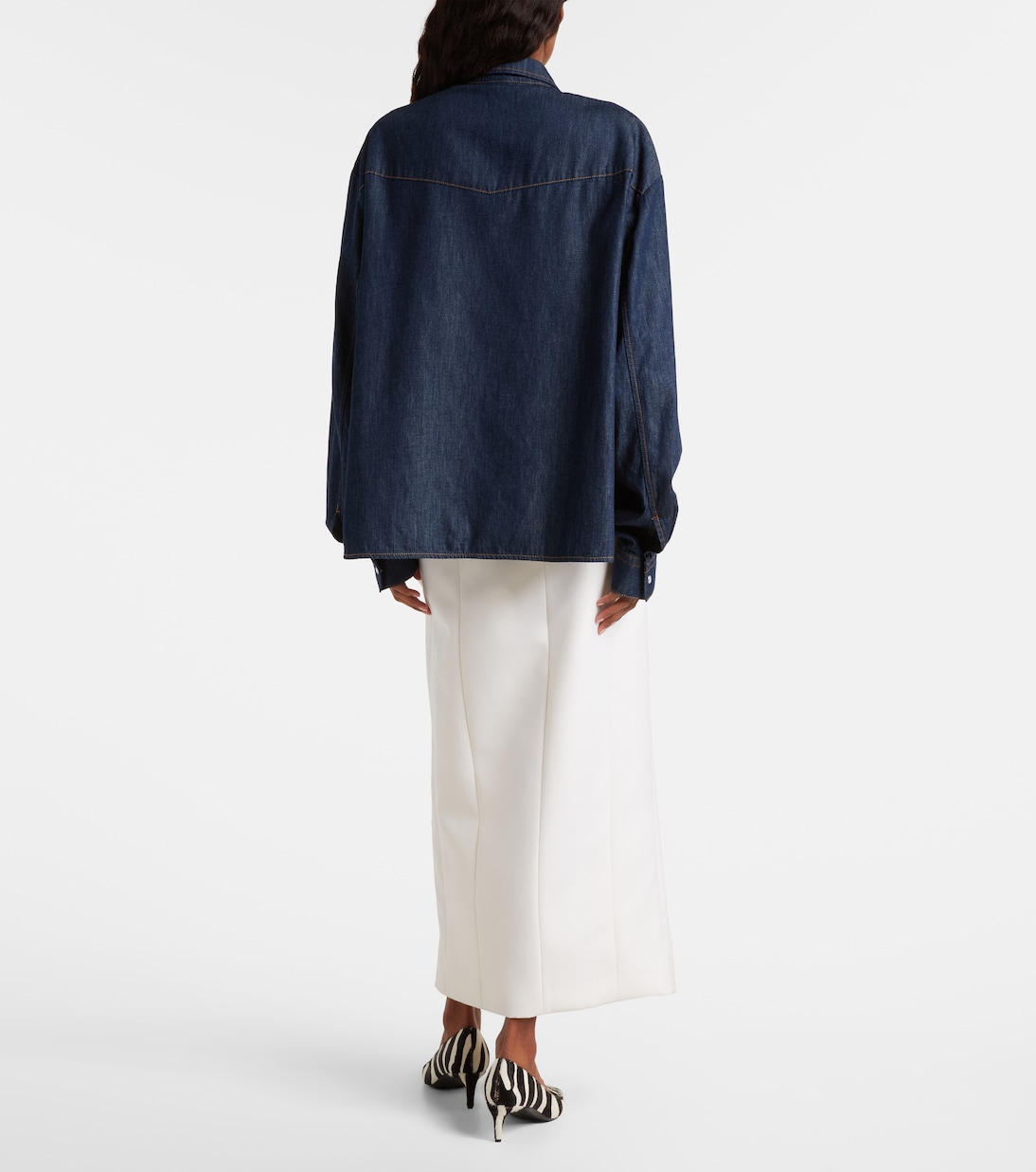 Chemise Grenon asymétrique en jean | Khaite