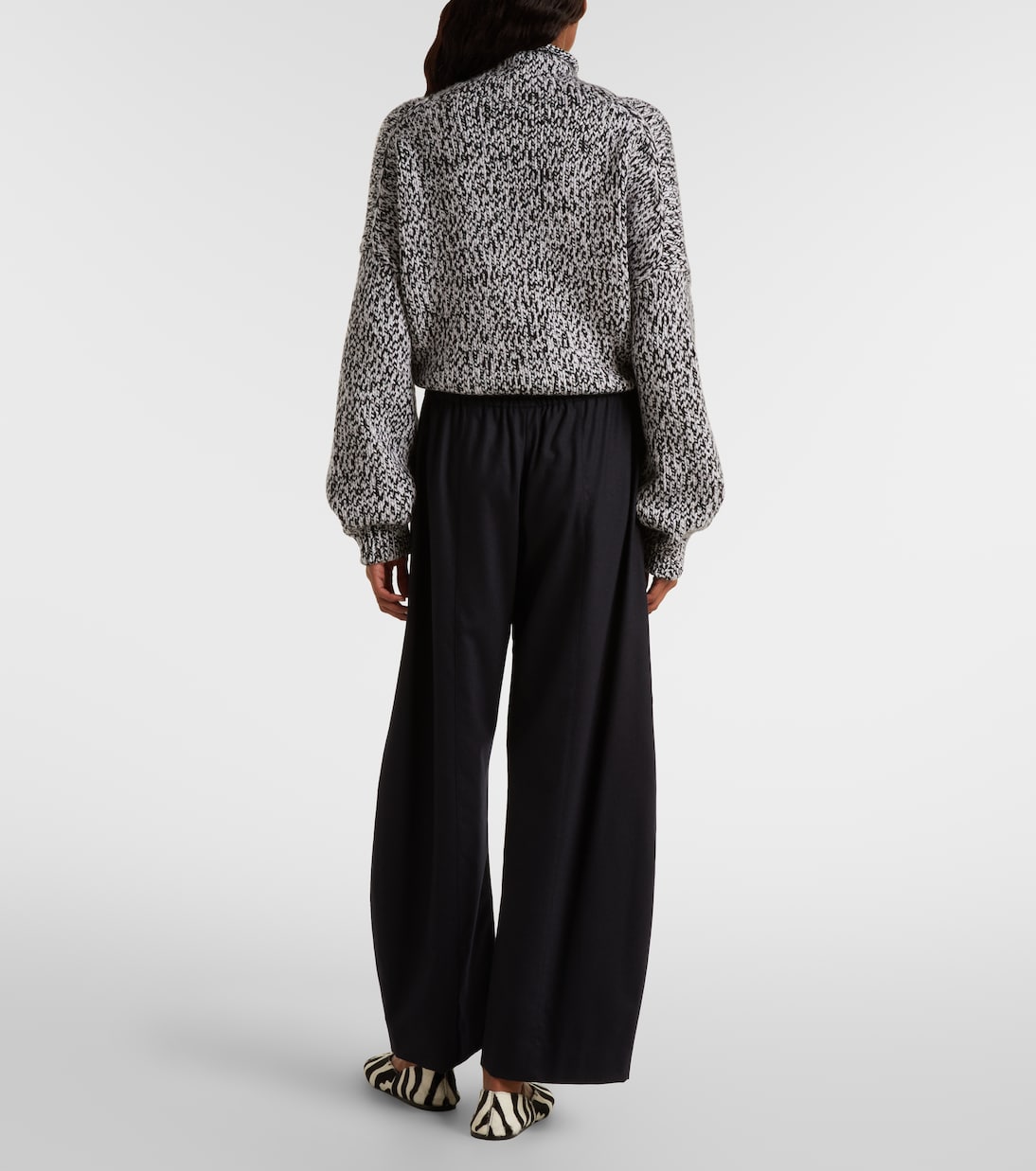 Clover wool and cashmere barrel-leg pants  | Khaite