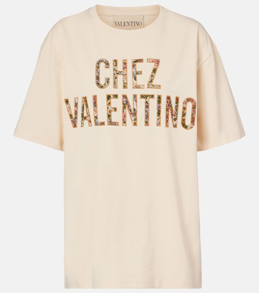 T-Shirt Chez Valentino aus Baumwoll-Jersey | Valentino