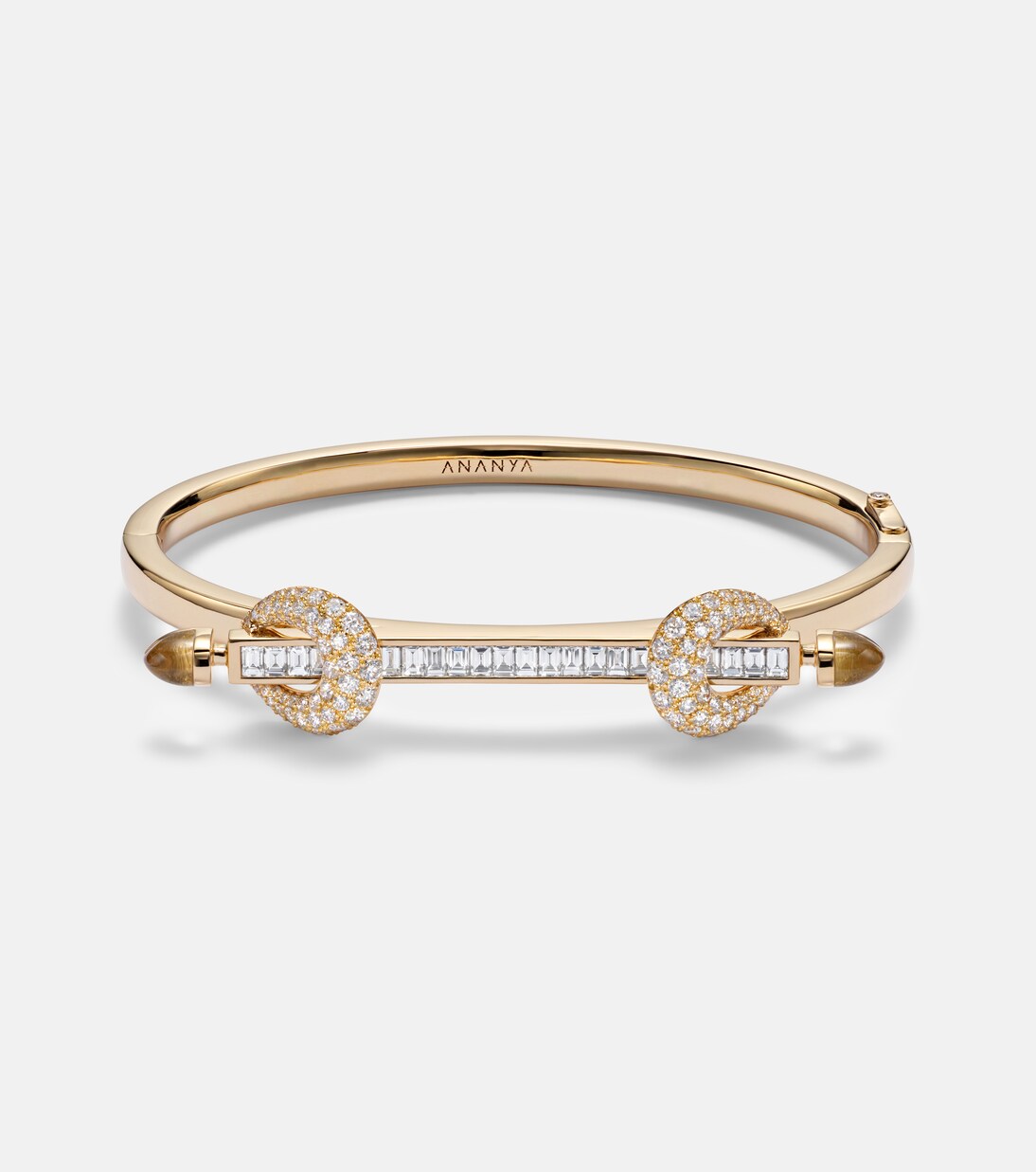 Bracciale Chakra Icon in oro 18kt con diamanti e quarzo | Ananya