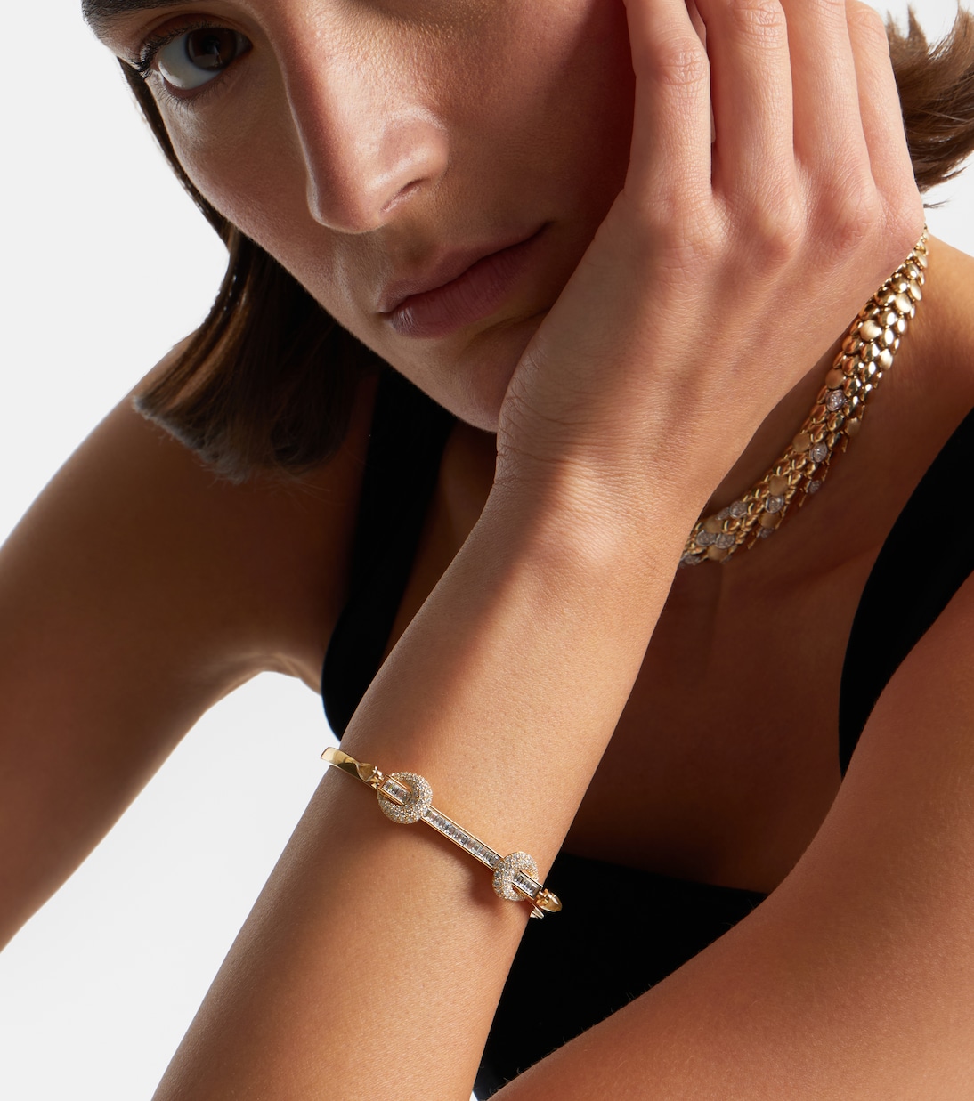 Bracciale Chakra Icon in oro 18kt con diamanti e quarzo | Ananya