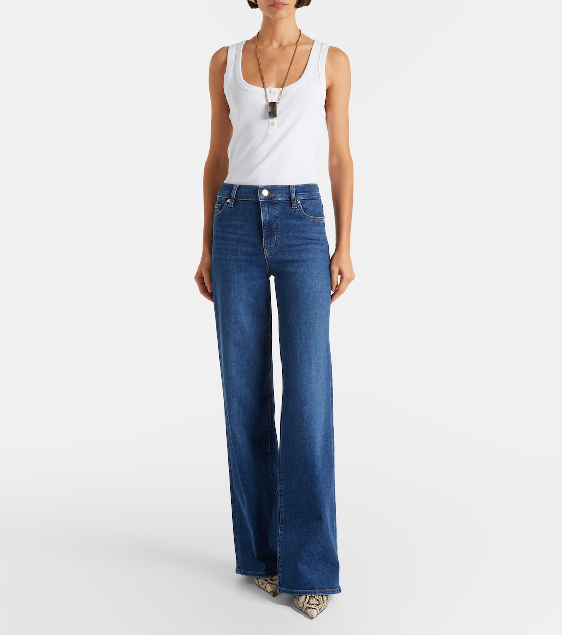 High-Rise Wide-Leg Jeans Le Slim | Frame