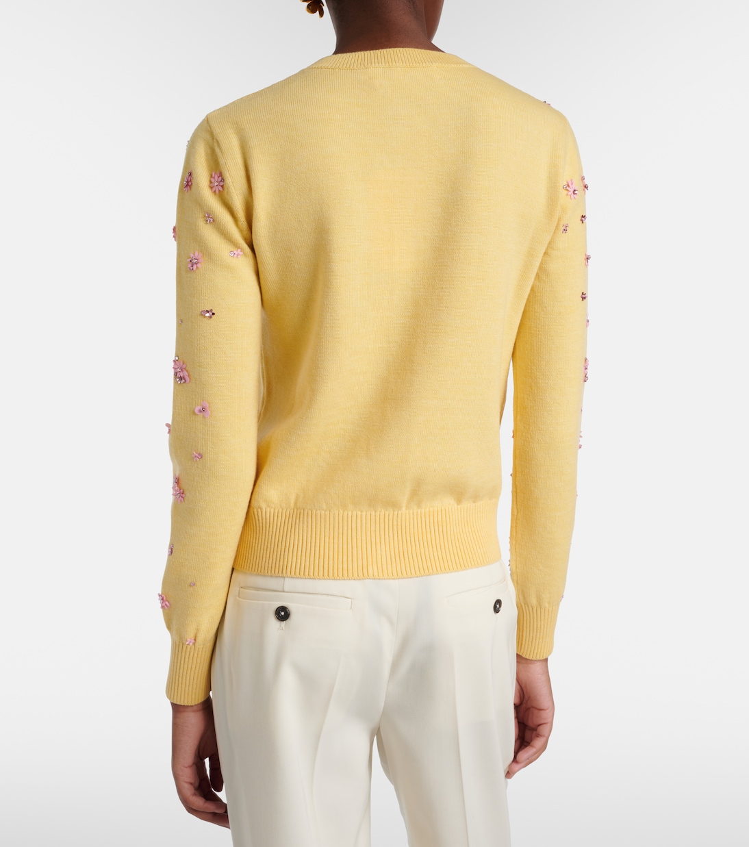 Cardigan Crystal Cluster aus Schurwolle | Oscar de la Renta