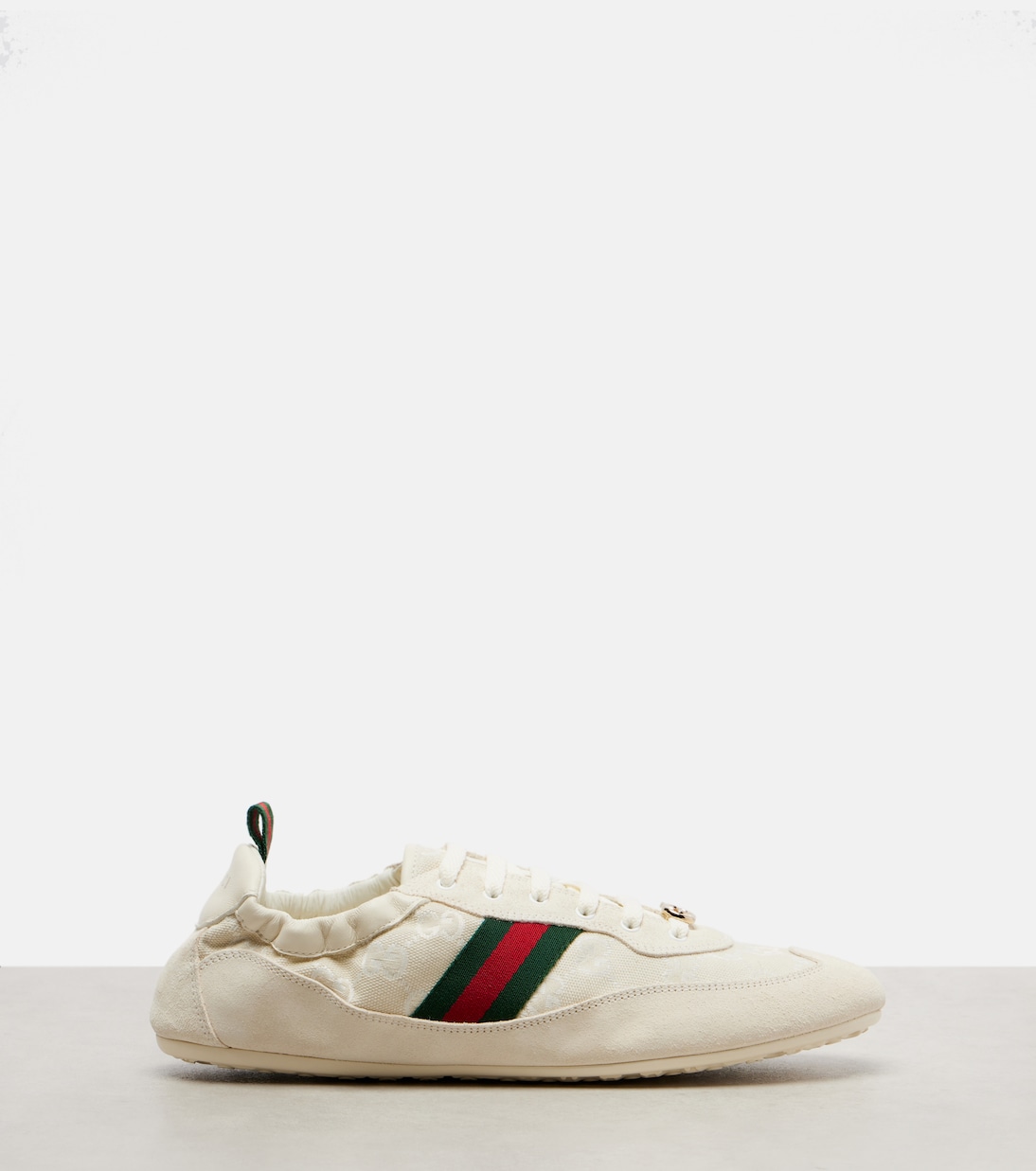 Gucci Shift suede-trimmed canvas sneakers | Gucci