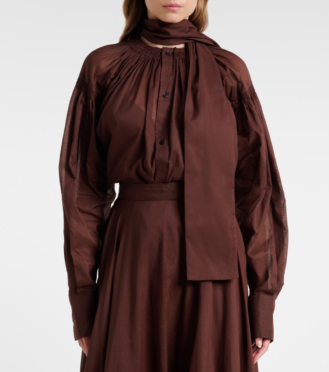 Schluppenbluse aus Baumwolle | Plan C