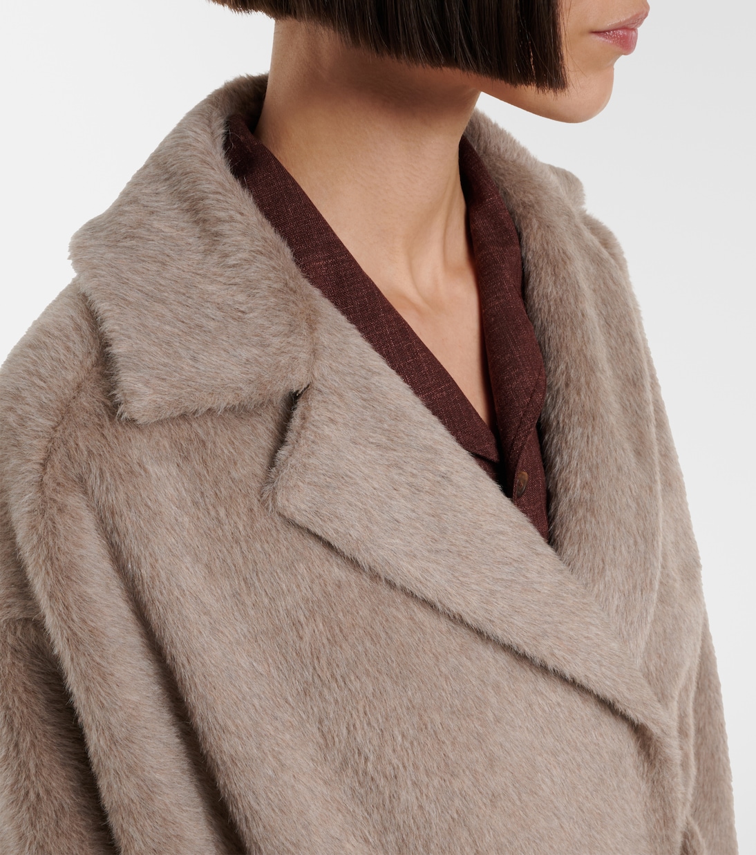 Maria alpaca and wool wrap coat | Loro Piana