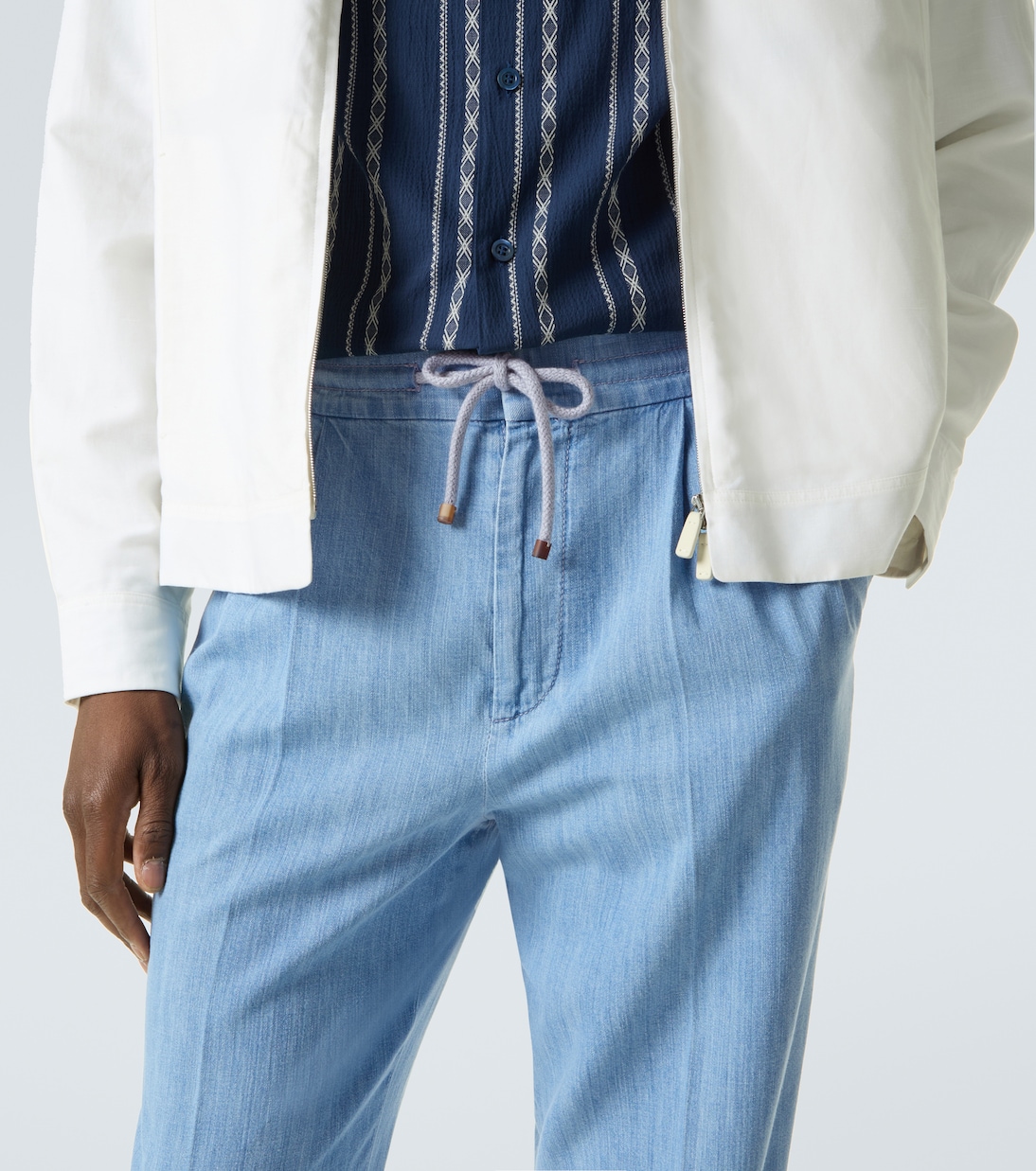 Pantalon droit en coton | Brunello Cucinelli