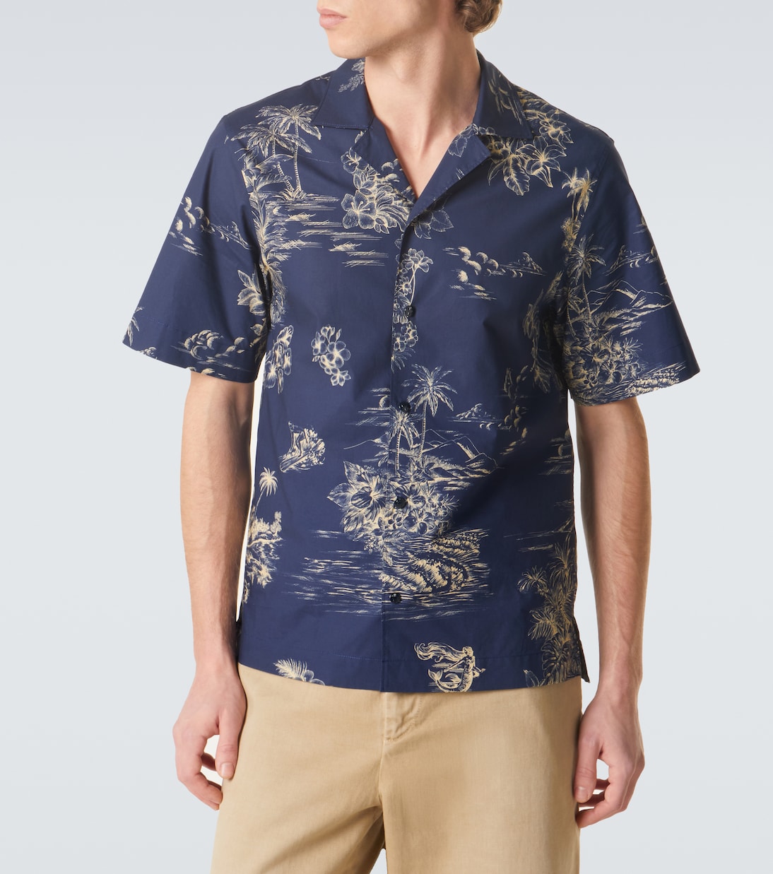 Printed cotton bowling shirt | Moncler