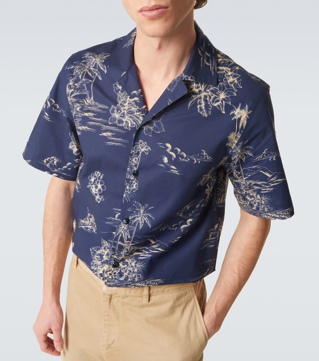 Printed cotton bowling shirt | Moncler