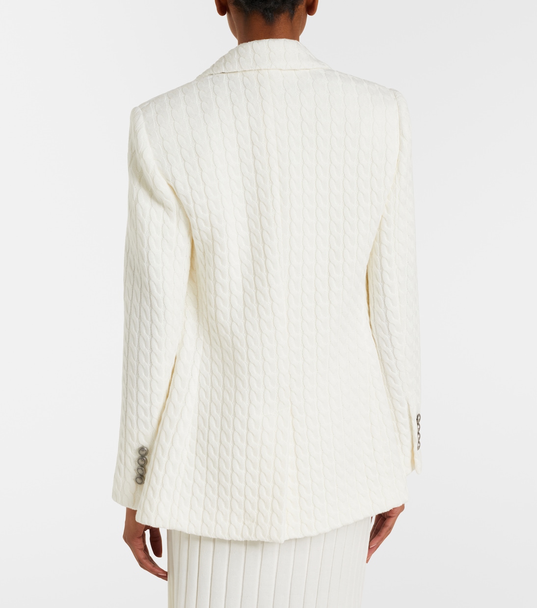 绞花针织棉质西装式外套 | Brunello Cucinelli