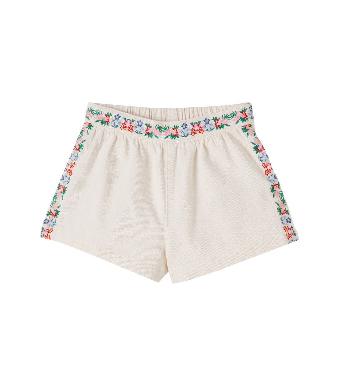 Malva embroidered floral denim shorts | The New Society