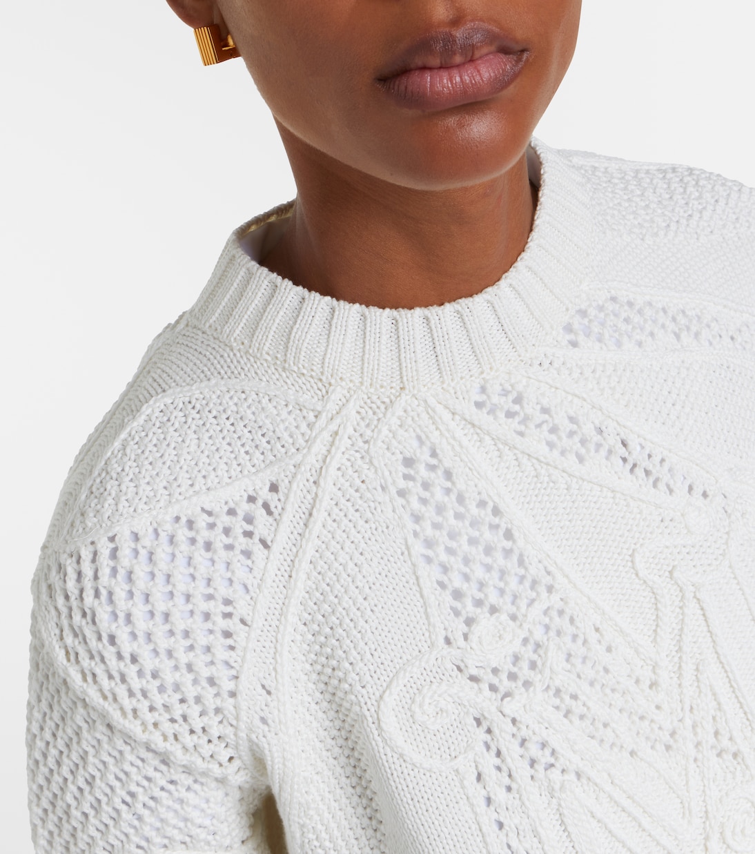 Salvo 오픈 니트 코튼 스웨터 | Max Mara