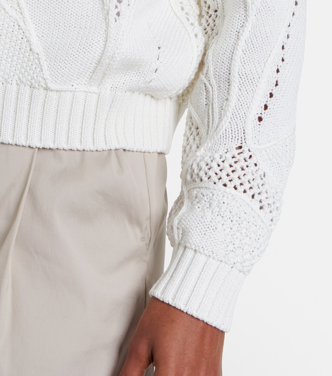 Salvo 오픈 니트 코튼 스웨터 | Max Mara