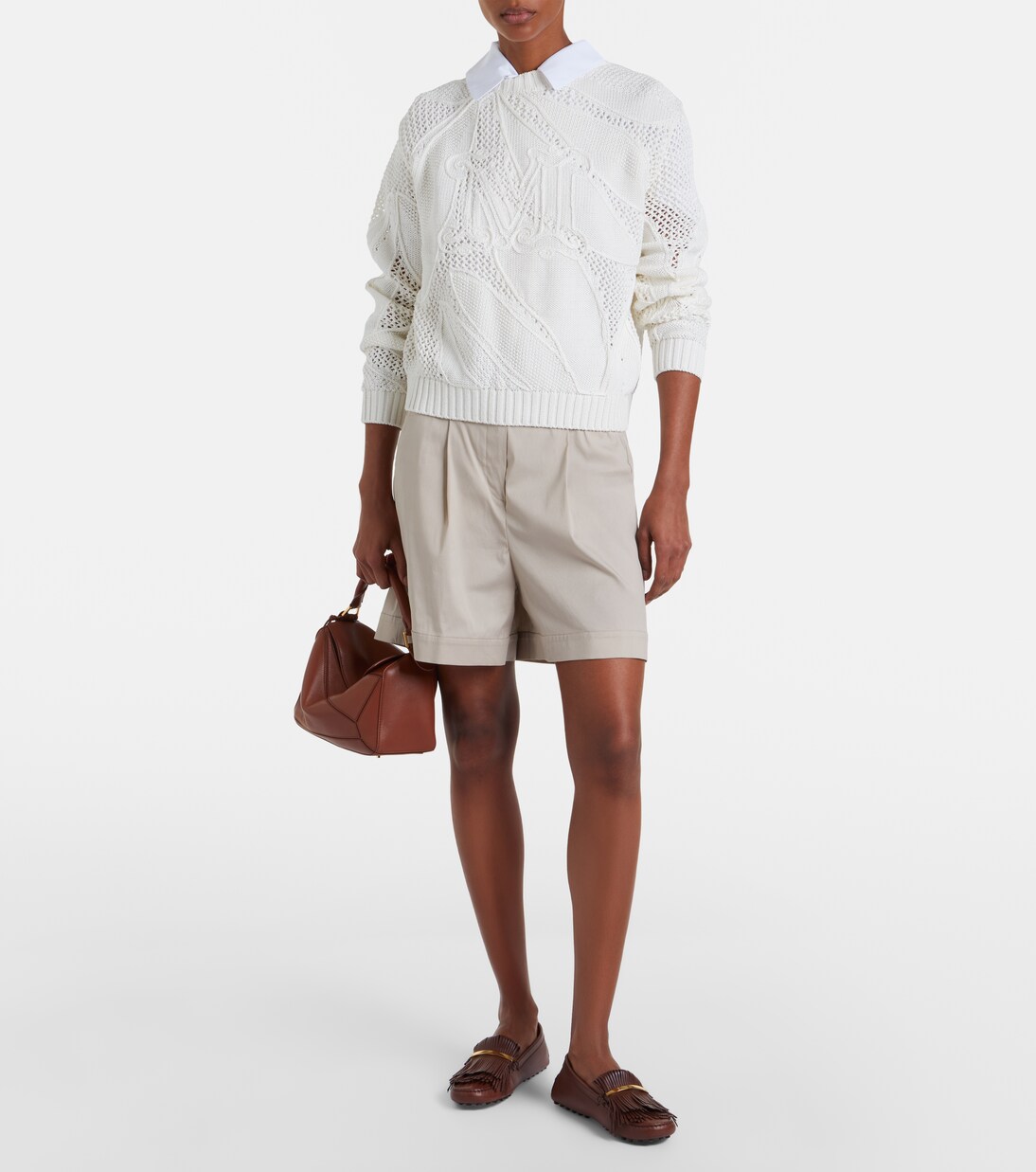 Salvo 오픈 니트 코튼 스웨터 | Max Mara