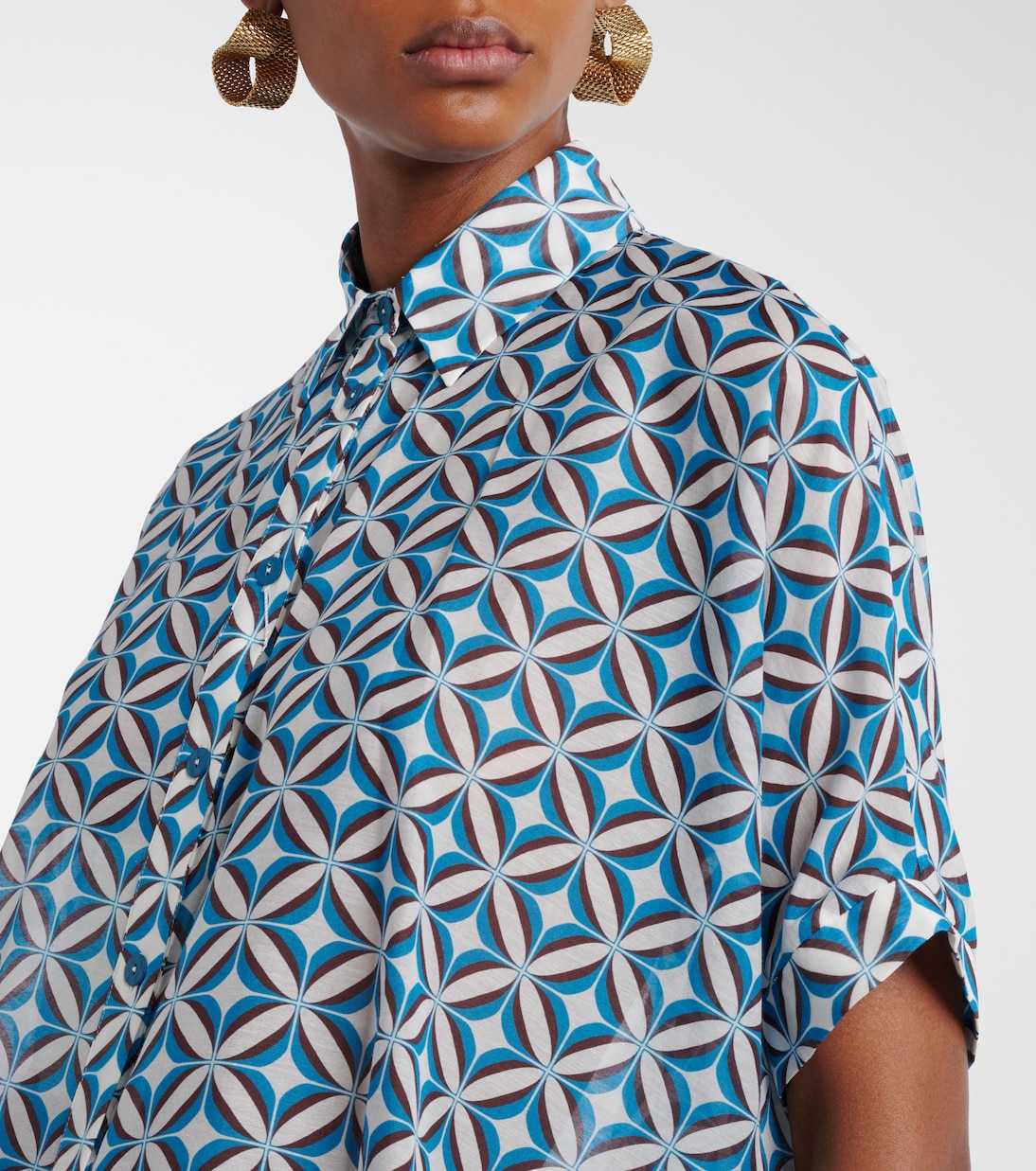 Ariete printed cotton and silk shirt | Max Mara