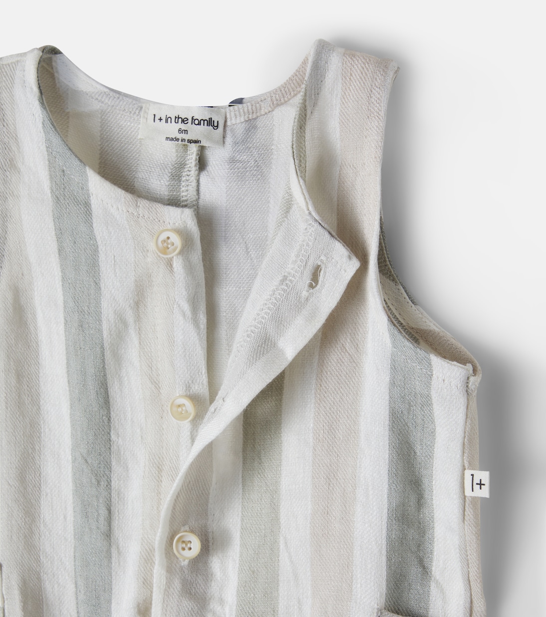 Baby Mori striped linen playsuit | 1 + in the Family