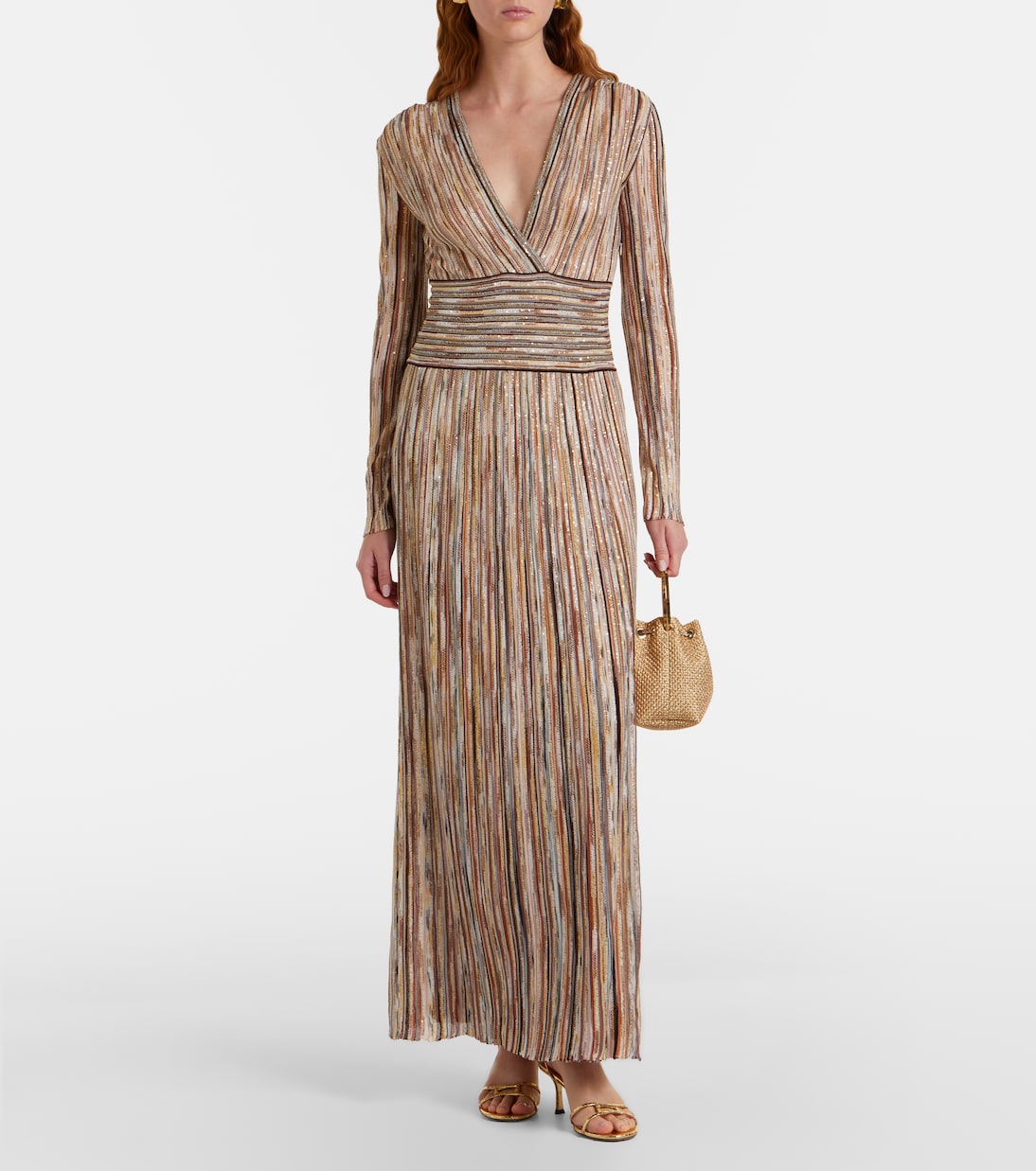 Bon Bon Small raffia-effect bucket bag | Jimmy Choo