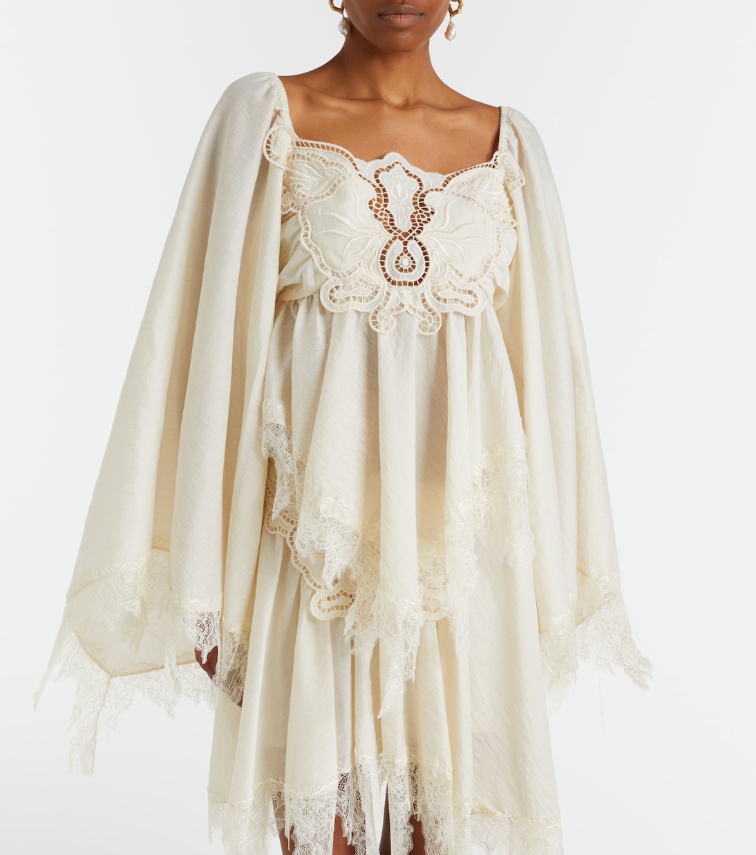 Embroidered lace-trimmed blouse | Blumarine