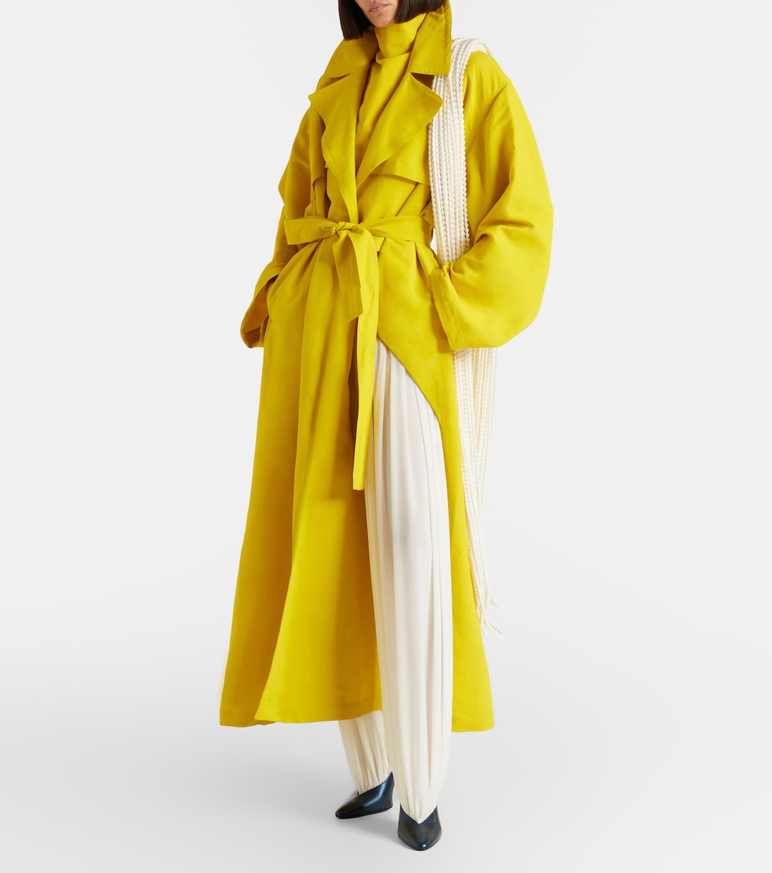 Pantalones anchos en mezcla de seda | Alaïa