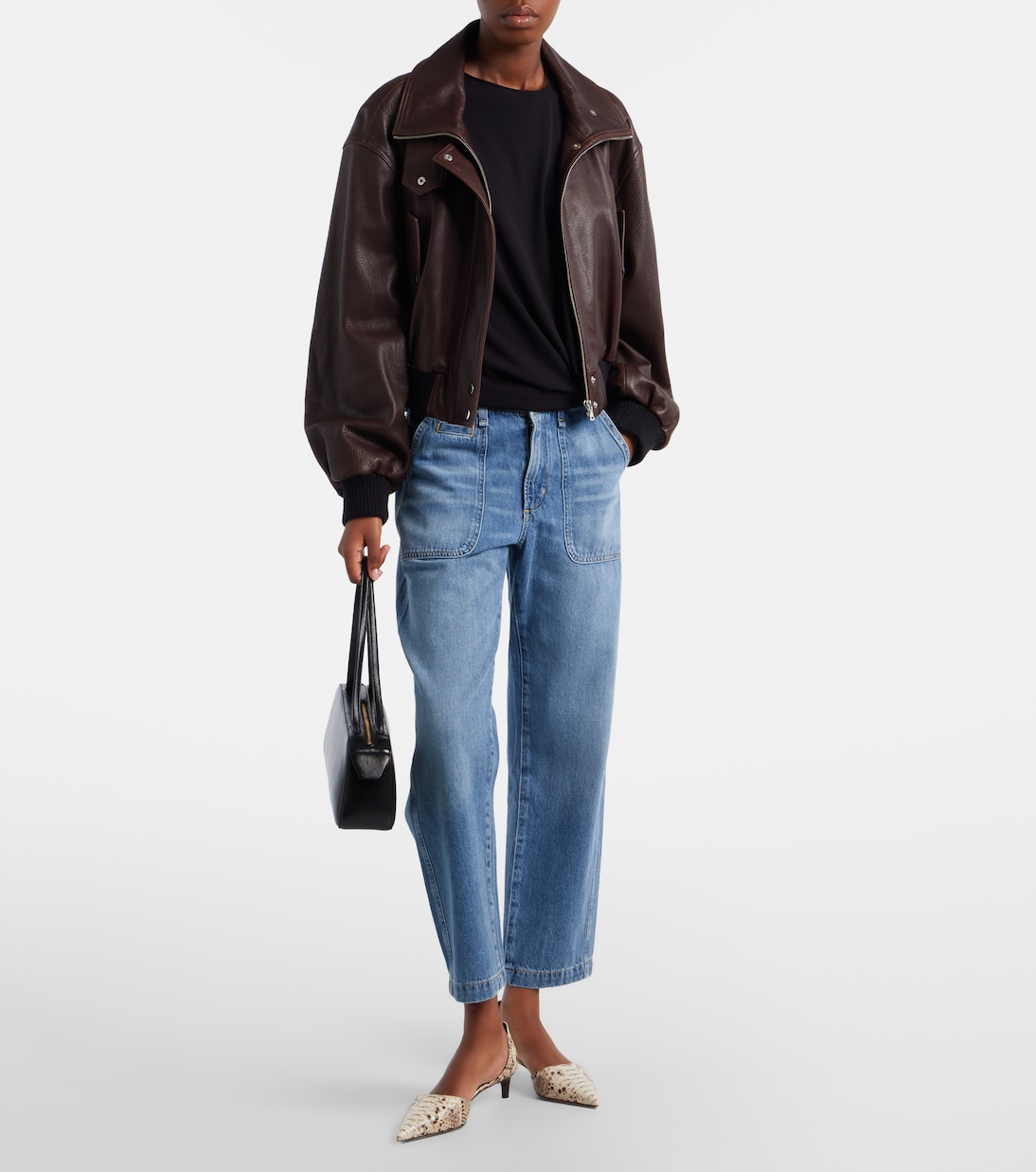 Dakota snake-effect leather pumps | Le Monde Béryl