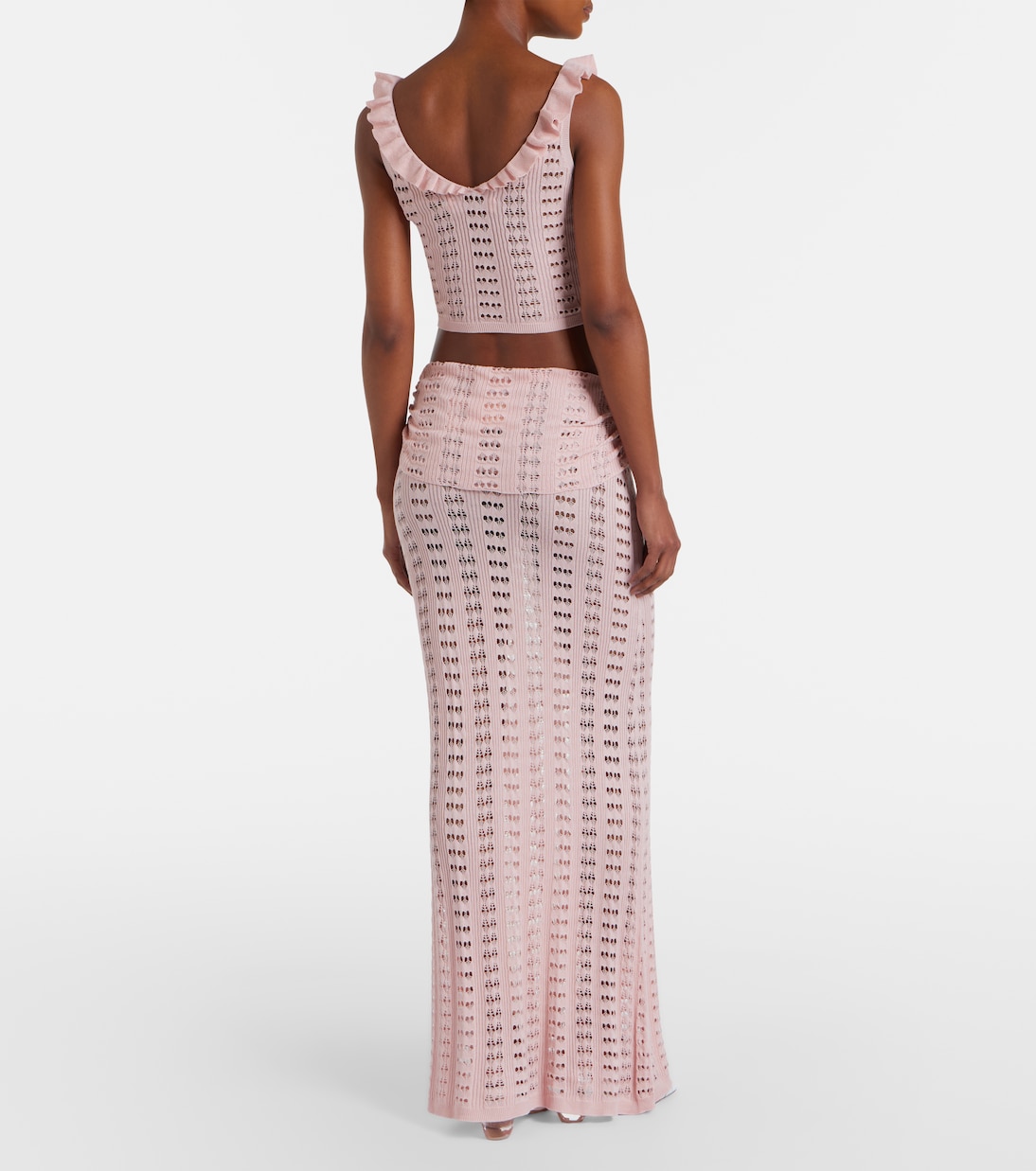 Draped pointelle maxi skirt | Aya Muse