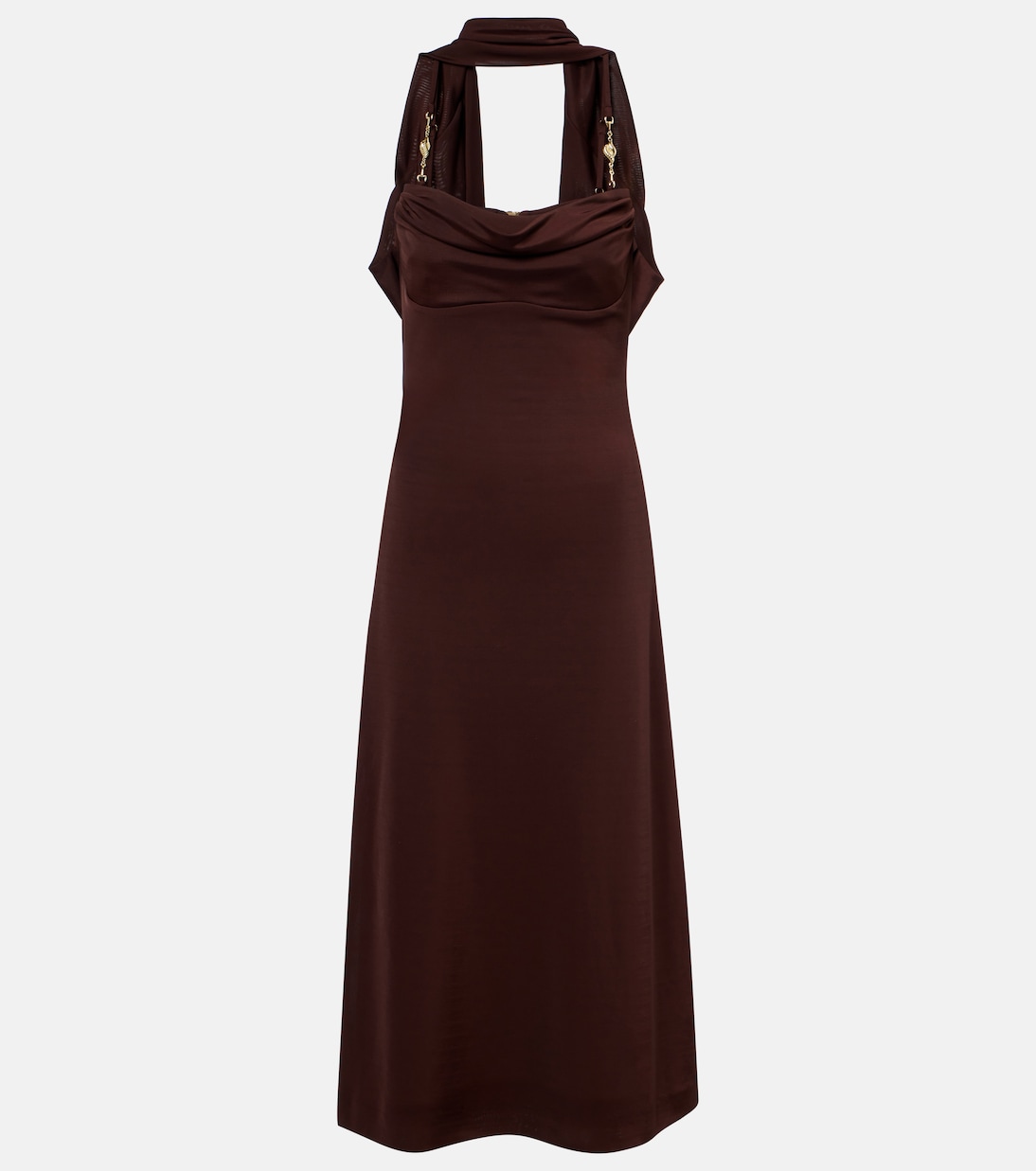 Isla scarf-detail maxi dress | Rebecca Vallance