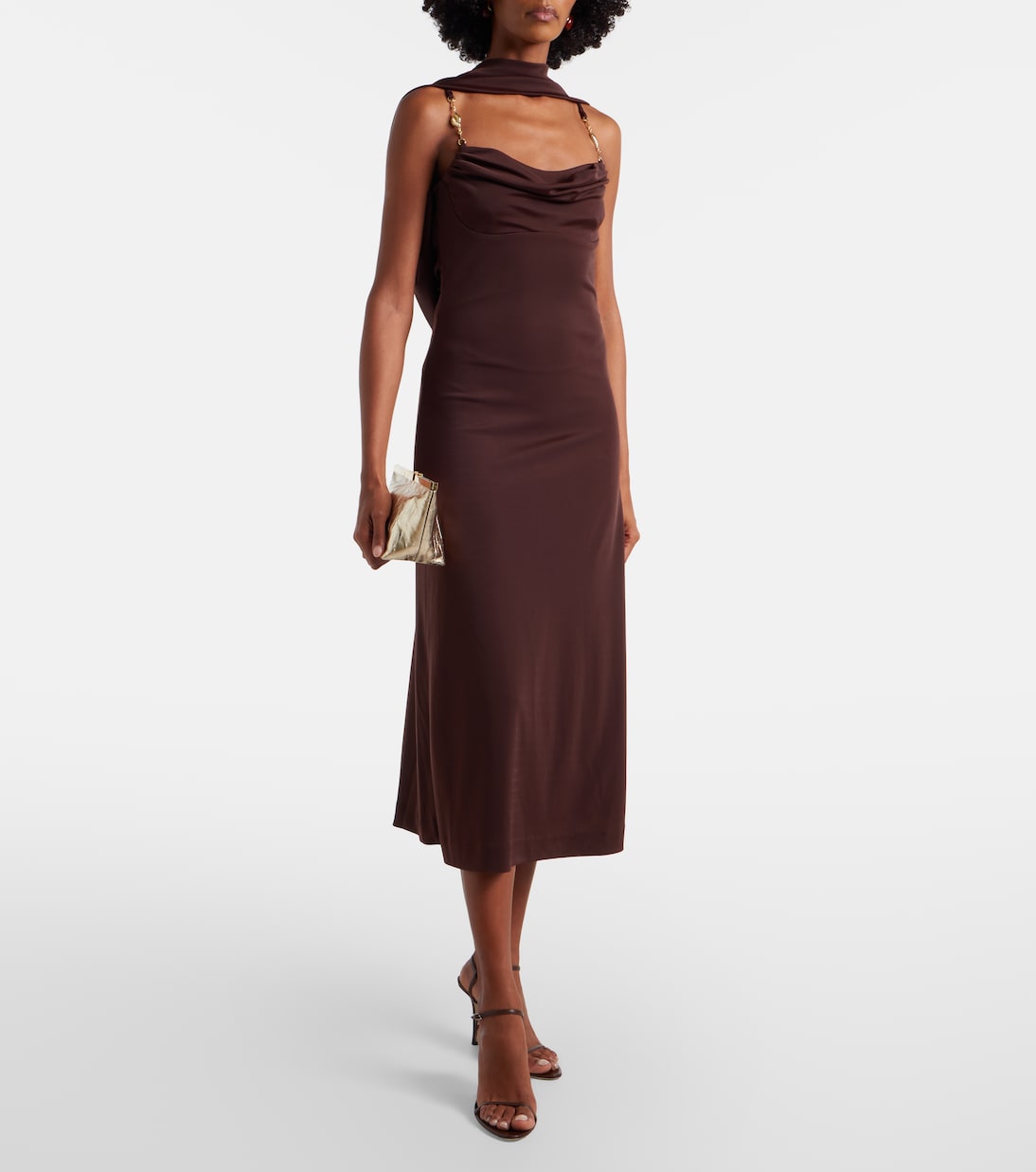 Isla scarf-detail maxi dress | Rebecca Vallance