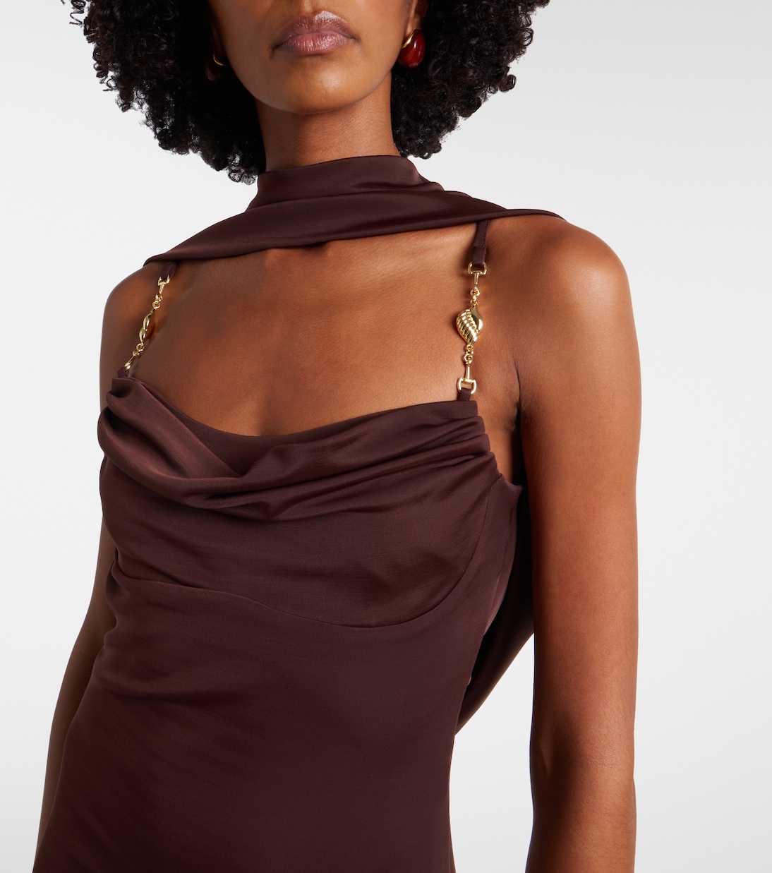 Isla scarf-detail maxi dress | Rebecca Vallance