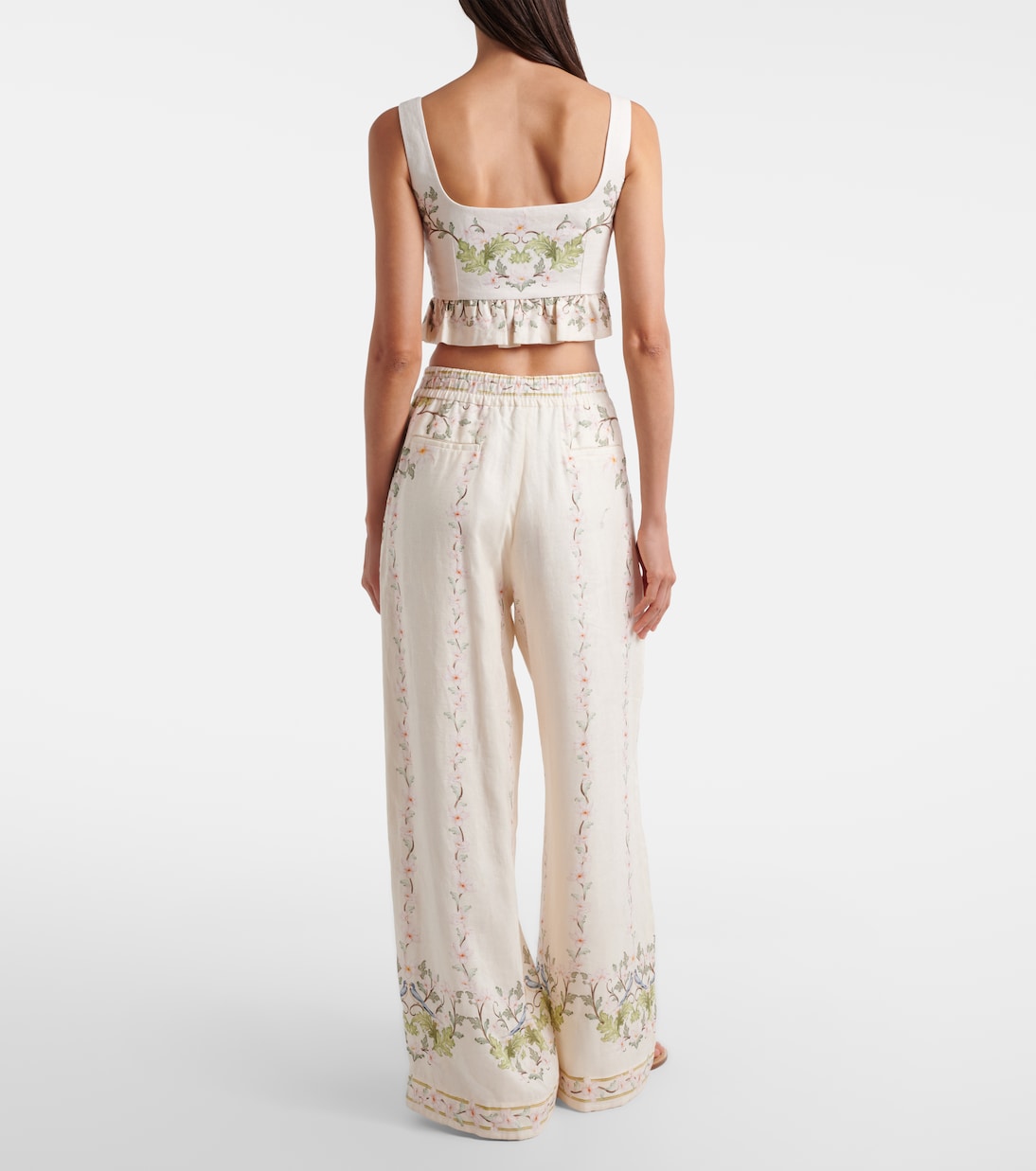 Tota floral linen wide-leg pants | Agua by Agua Bendita