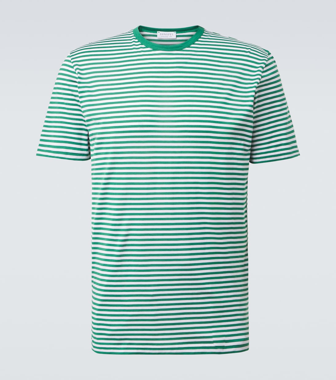 Striped cotton T-shirt | Sunspel