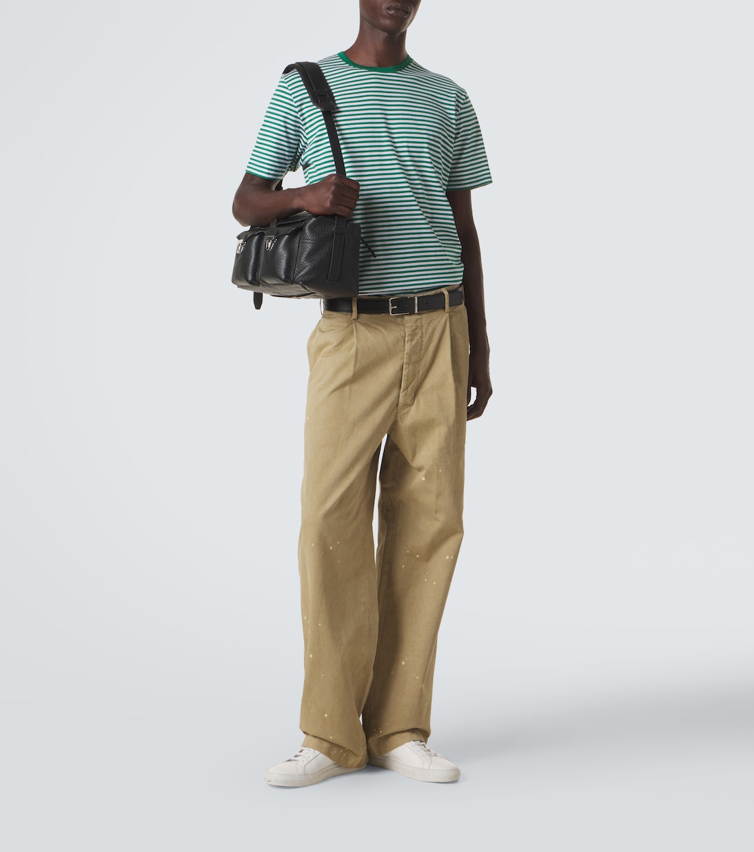 Striped cotton T-shirt | Sunspel