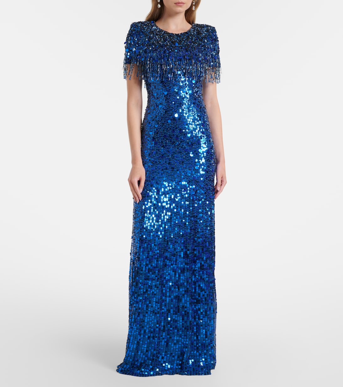 Embellished fringed gown | Jenny Packham