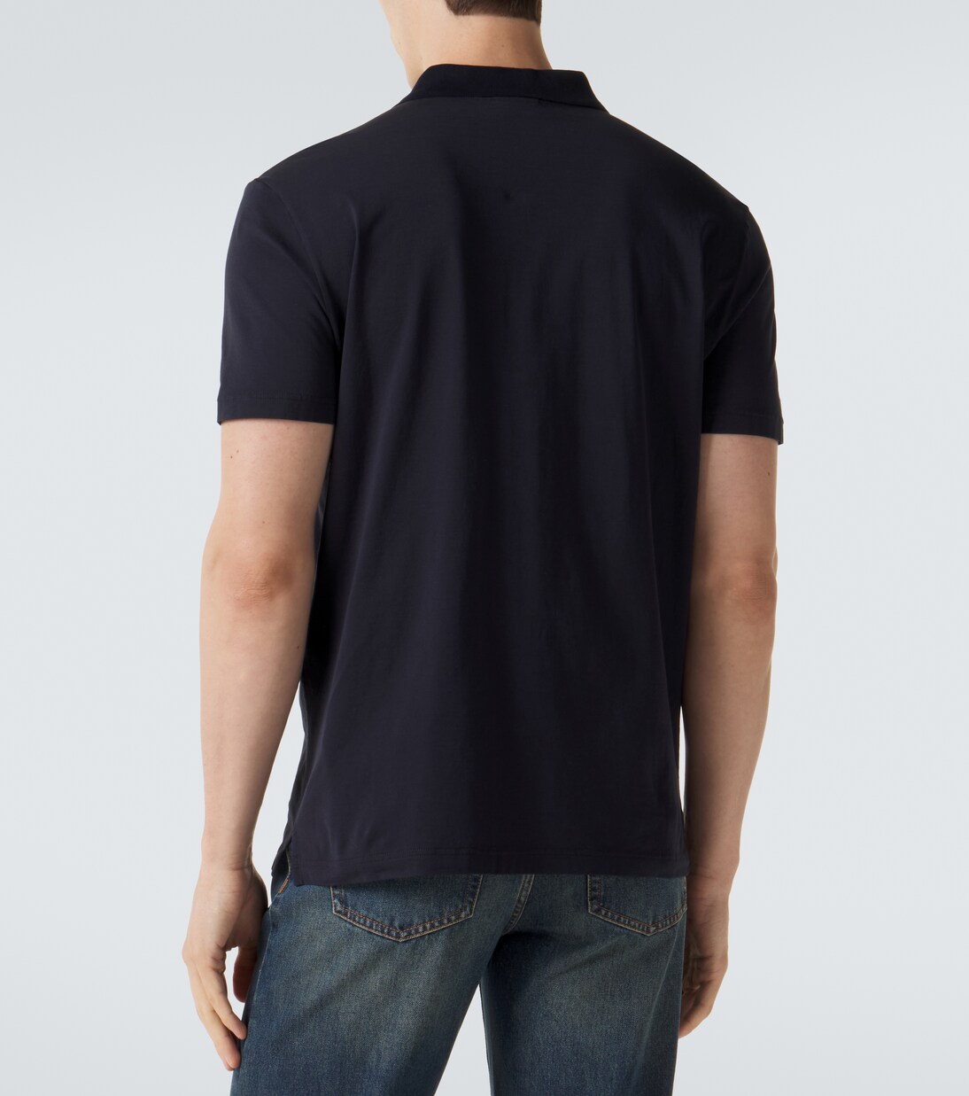 Web Stripe cotton jersey polo shirt | Gucci