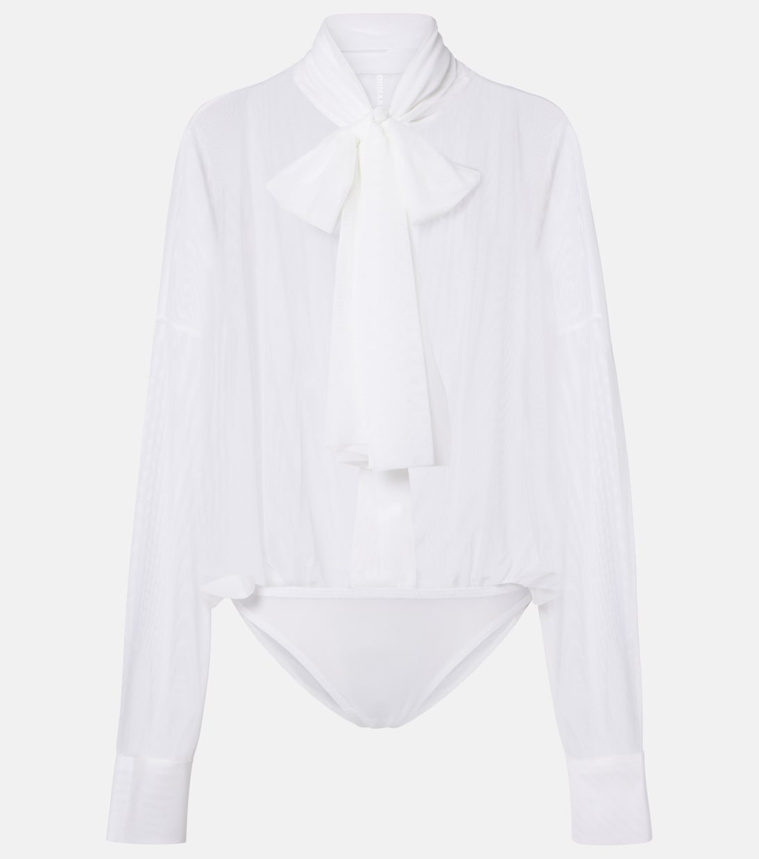 Oversized bow-detail bodysuit | Norma Kamali