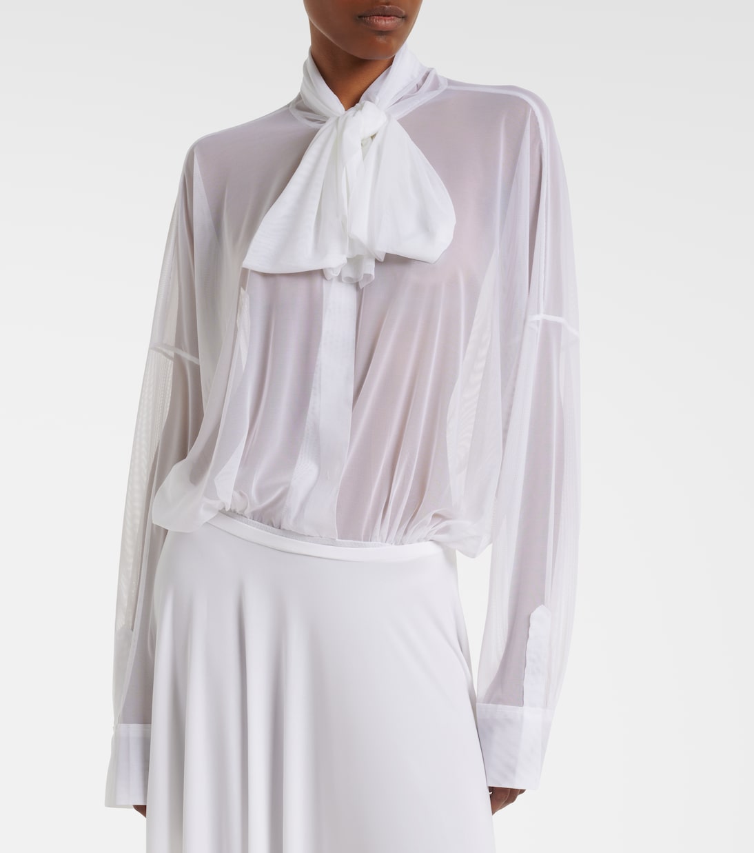 Oversized bow-detail bodysuit | Norma Kamali