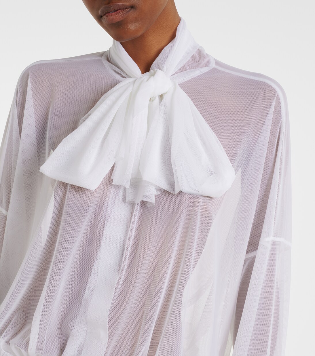Oversized bow-detail bodysuit | Norma Kamali