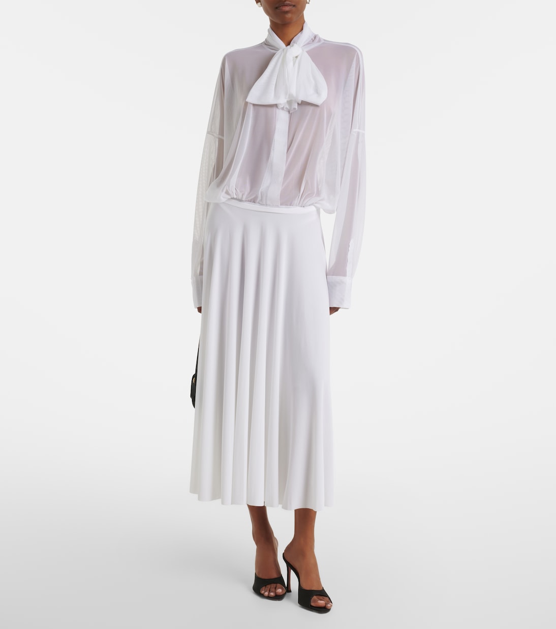 Oversized bow-detail bodysuit | Norma Kamali