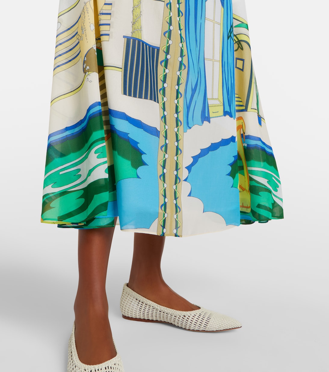 Abito chemisier in seta e cotone con stampa | Tory Burch